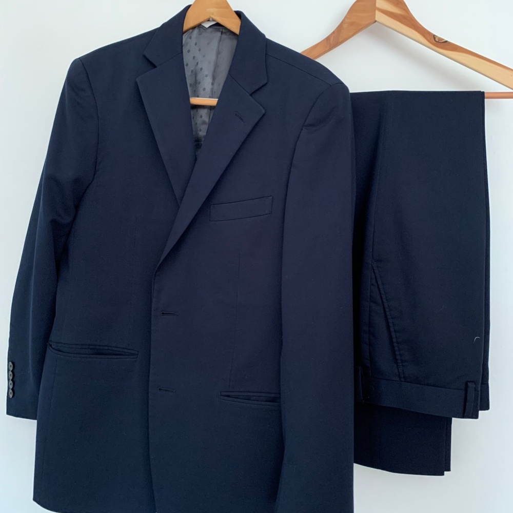 Perry Ellis Portfolio Suit Navy 40R
